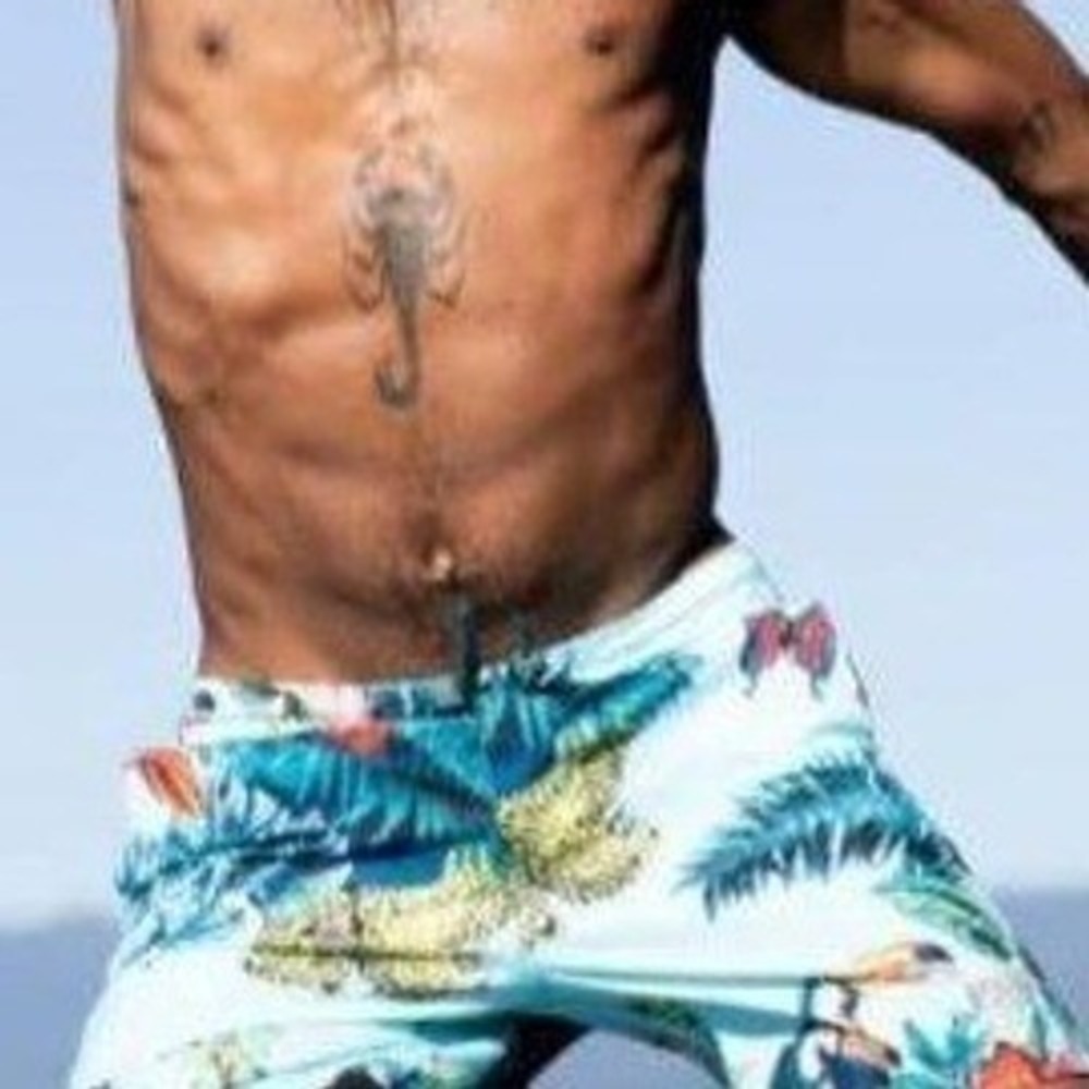 SAXX Betawave Swim Shorts Mens Blue Disco‎ Jungle 34